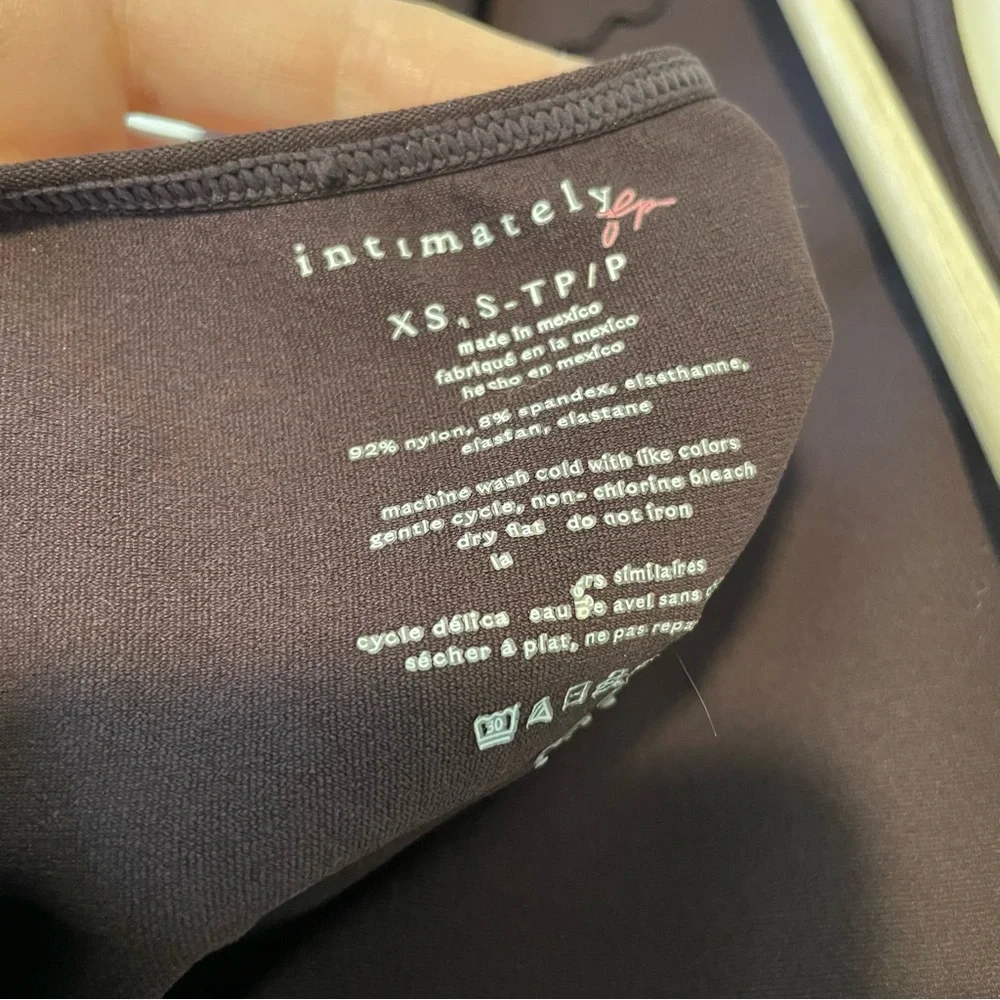 Free People Intimately Low Back Seamless Long Sleeve‎ in Chocolate Brown - Picture 5 of 5